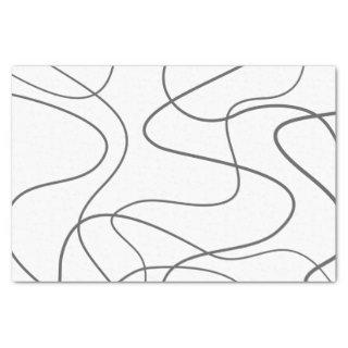 Modern, urban, abstract pattern. Curvy, wavy lines Tissue Paper