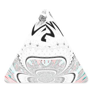 Modern Urban Ash Gray Flora Abstract Pattern Art  Triangle Sticker