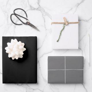 Modern Urban Black White Grey Solid Color  Sheets