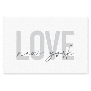 Modern, urban, cool simple design of Love New York Tissue Paper