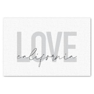Modern, urban, trendy, cool design Love California Tissue Paper