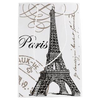modern vintage Eiffel Tower Medium Gift Bag