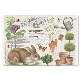Modern Vintage French Garden Rabbit Tissue Paper