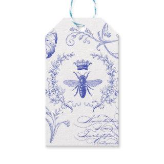 modern vintage french queen bee gift tags