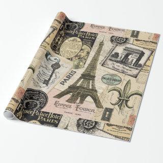 Modern Vintage French travel collage
