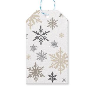 Modern Vintage winter snowflakes Gift Tags