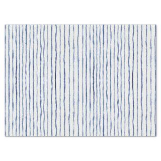 Modern Watercolor Striped Pattern Blue and White Tissue Paper