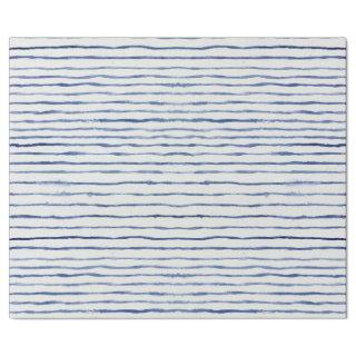 Modern Watercolor Striped Pattern Blue and White