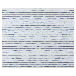 Modern Watercolor Striped Pattern Blue and White