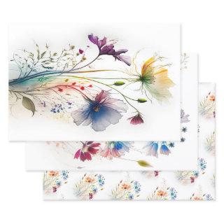 Modern Watercolour Wildflowers  Sheets