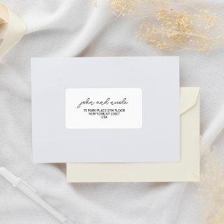 Modern Wedding Favor Newly Engaged Save The Date Label