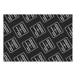 Modern Wedding Initials Pattern | Black & White  Sheets