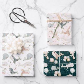 Modern Whale Theme Party Gift  Sheets