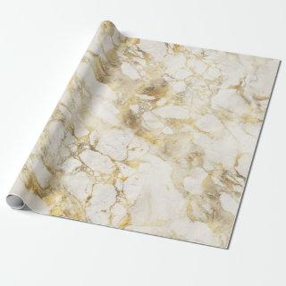 Modern White and Gold Marble Pattern