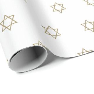 Modern white gold Star of David pattern elegant