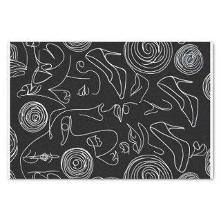Modern Woman Abstract in Line Tissue Paper