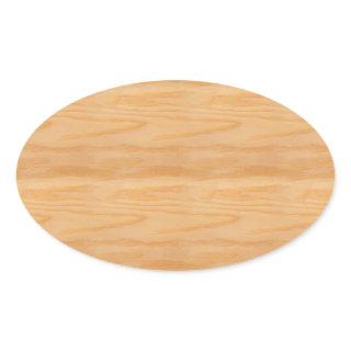 Modern Wood Blank Elegant Design Template Stylish Oval Sticker