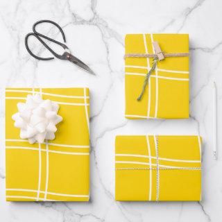 Modern Yellow White Minimalist Summer Geometric  Sheets