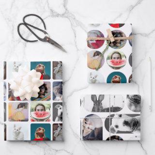 Modern Your Multi Photo Custom Collage  Wrapping P  Sheets