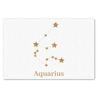 Modern Zodiac Sign Gold Aquarius | Element Air Tissue Paper