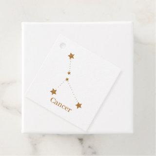 Modern Zodiac Sign Gold Cancer | Element Water Favor Tags