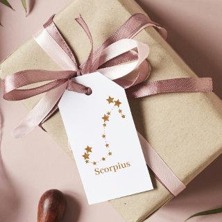 Modern Zodiac Sign Gold Scorpius | Element Water  Gift Tags