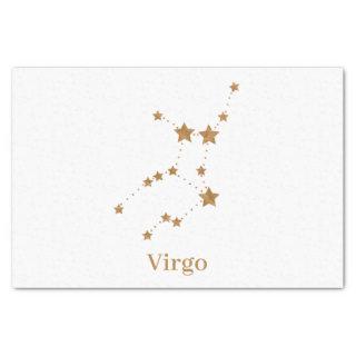 Modern Zodiac Sign Gold Virgo | Element Earth Tissue Paper
