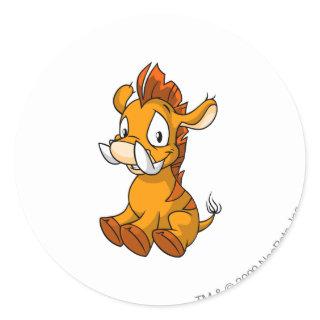 Moehog Orange Classic Round Sticker