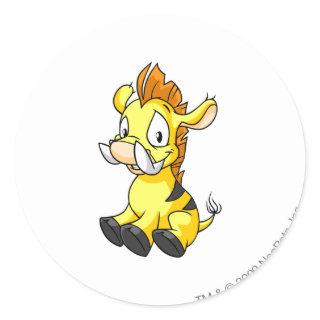 Moehog Yellow Classic Round Sticker