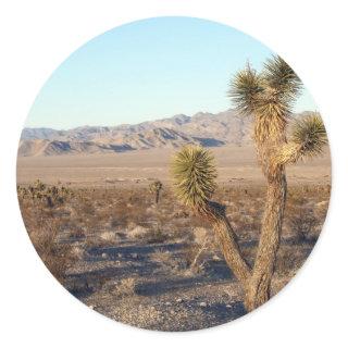 Mojave Desert scene 01 Classic Round Sticker