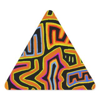 Mola Shaman Peyote Visions Triangle Sticker