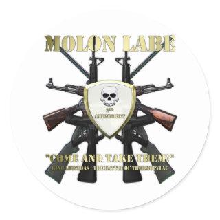 Molon Labe - 2nd Amendment Classic Round Sticker
