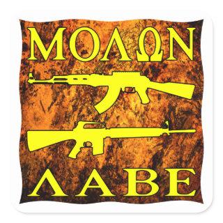 Molon Labe Come And Take Them Square Sticker