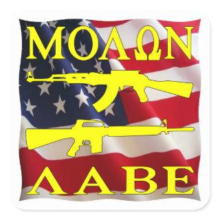 Molon Labe Come And Take Them Square Sticker