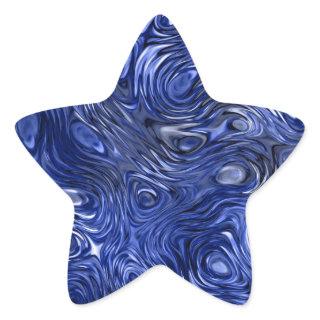 Molten Dark Blue print sticker star