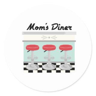 Moms Diner Classic Round Sticker