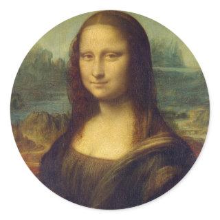 Mona Lisa by Leonardo Da Vinci Classic Round Sticker