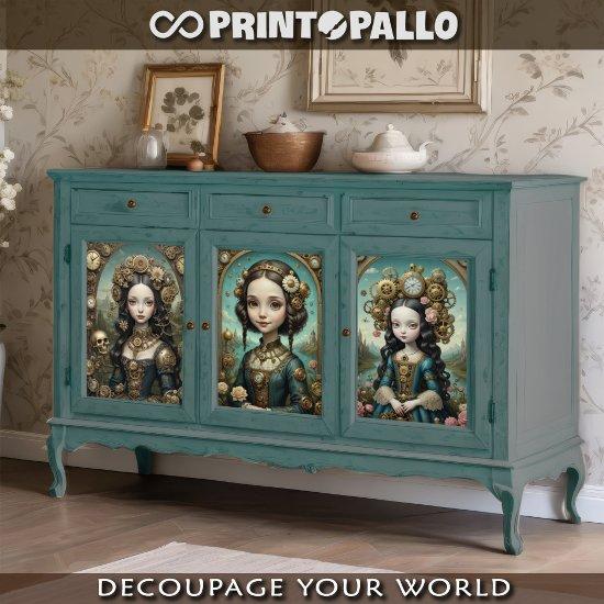 Mona Lisa in steampunk doll version   Sheets