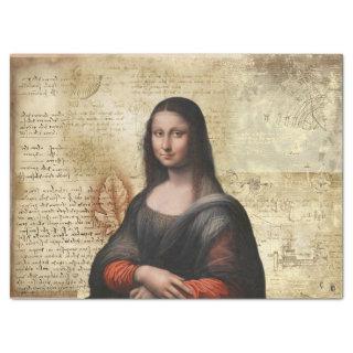 Mona Lisa with da Vinci Notes Tissue Paper