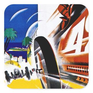 Monaco 1931 Grand Prix - Vintage Race Poster Square Sticker