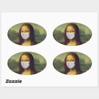 MONALISA WITH MASK PARODY STICKERS
