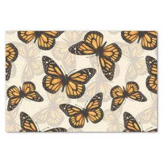 Monarch butterfles tissue paper
