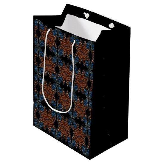 Monarch Butterfly Wing Orange And Blue Pattern Medium Gift Bag