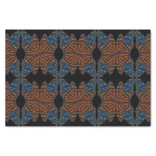 Monarch Butterfly Wing Orange And Blue Pattern  Tissue Paper
