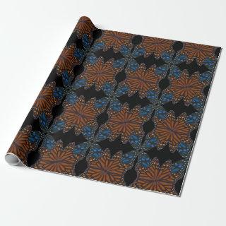 Monarch Butterfly Wing Orange And Blue Pattern
