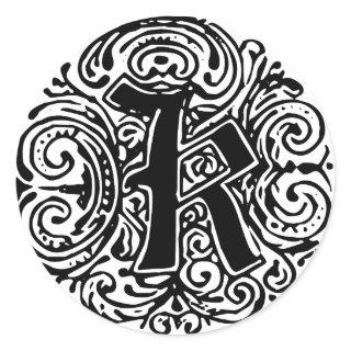 Monarchia "K" Classic Round Sticker