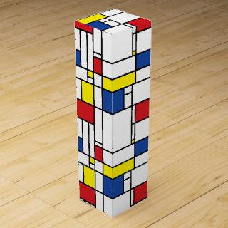 Mondrian Minimalist Geometric De Stijl Modern Art Wine Box