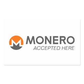 Monero Accepted Here Rectangle Stickers