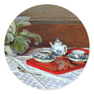 Monet: The Tea Set Classic Round Sticker