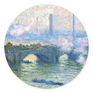 Monet - Waterloo Bridge, London Classic Round Sticker